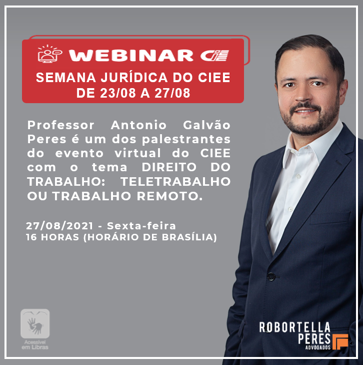 HOJE ÀS 16H00 – WEBINAR COM O PROFESSOR ANTONIO GALVÃO PERES