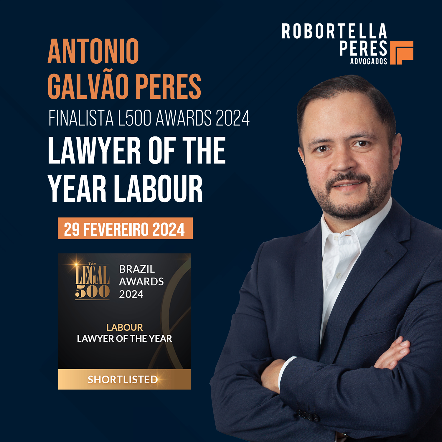 Antonio Galvão Peres é finalista no The Legal 500 Brazil Awards 2024